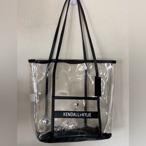 Kendall + Kylie Clear Transparent Tote Bag - Stadium Approved NWT